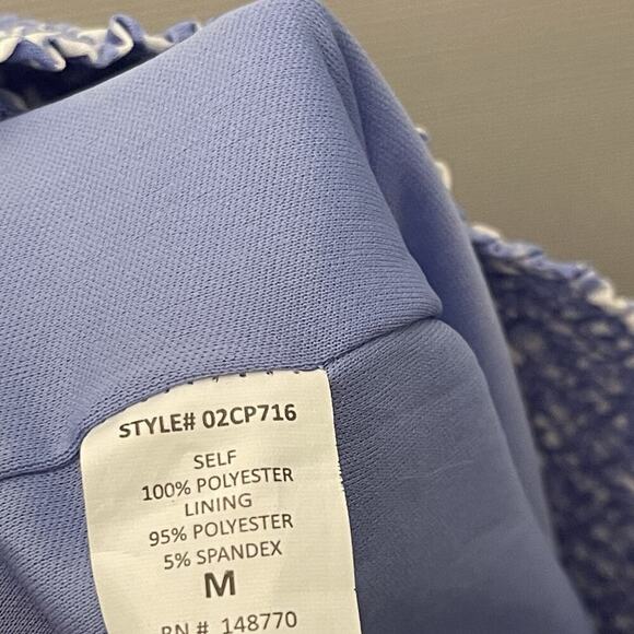 Sienna Sky Floral Wide Leg Pants Blue Pull On Boho Floral Beach Festival Medium - Picture 4 of 5